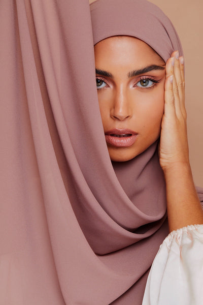 Premium Chiffon Hijab - Dusty Rose – Voile Chic - Canada