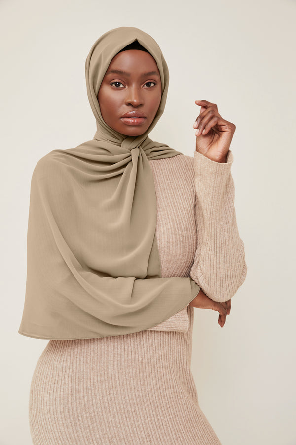 Black Luxury Chiffon Hijab | VOILE CHIC | Chiffon Hijab