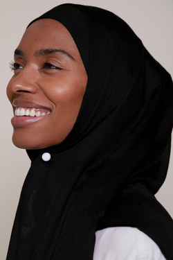 Breathable Modal Hijab - Black