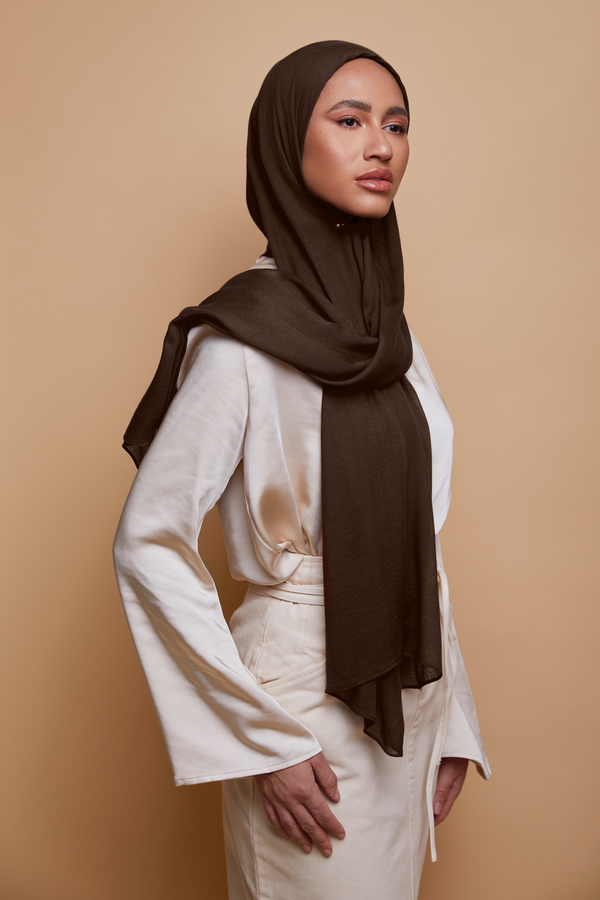 Breathable Modal Hijab - Chestnut