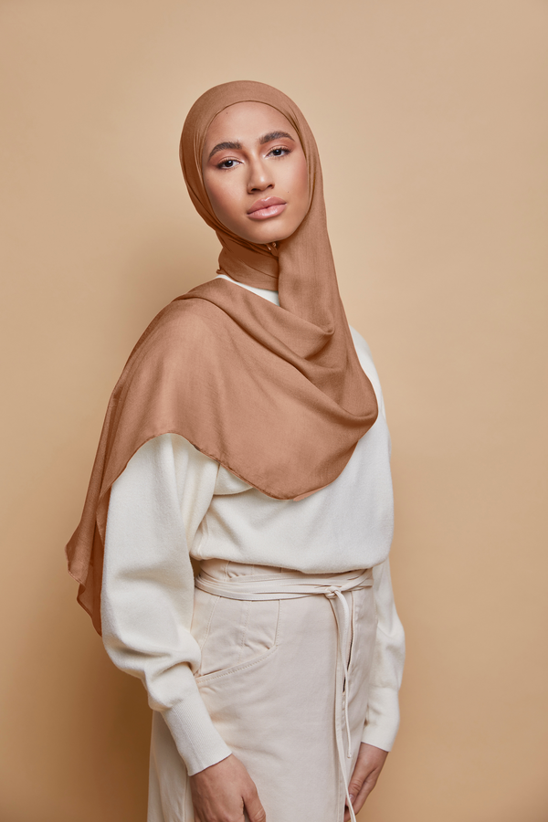 Breathable Modal Hijab with Matching Undercap - Cinnamon