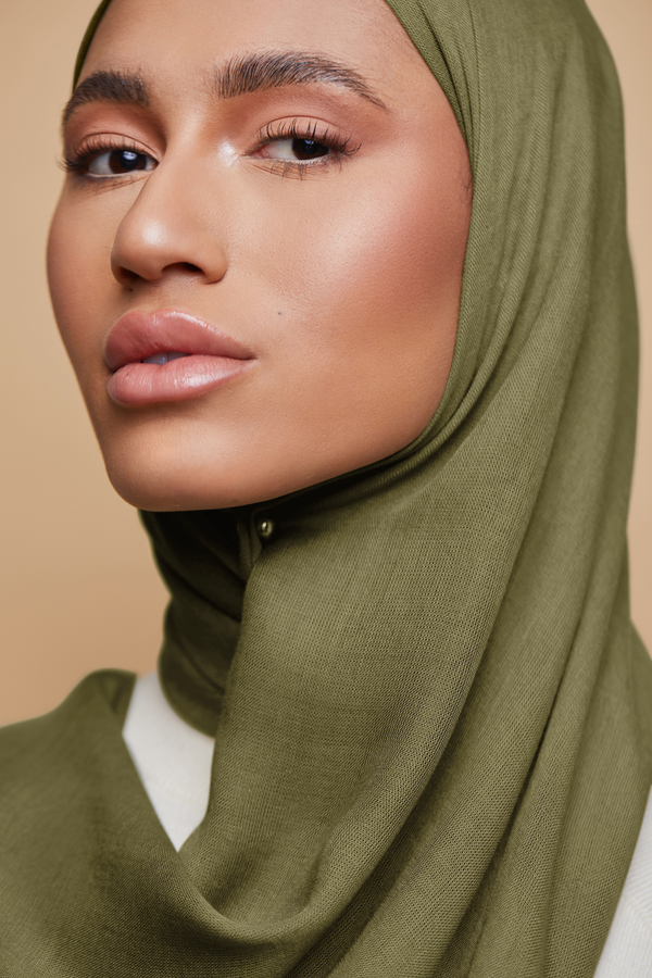 Breathable Modal Hijab with Matching Undercap - Olive