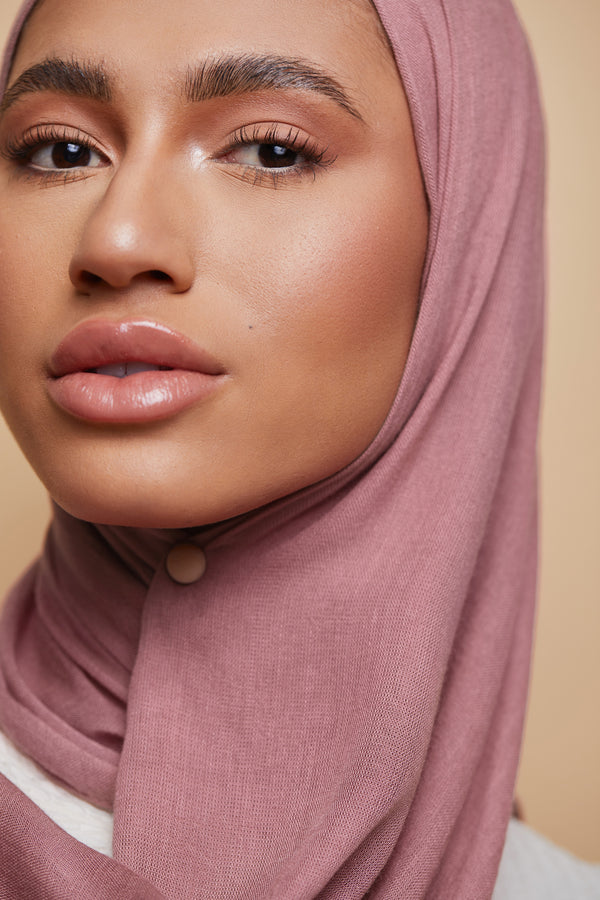Breathable Modal Hijab with Matching Undercap - Rose