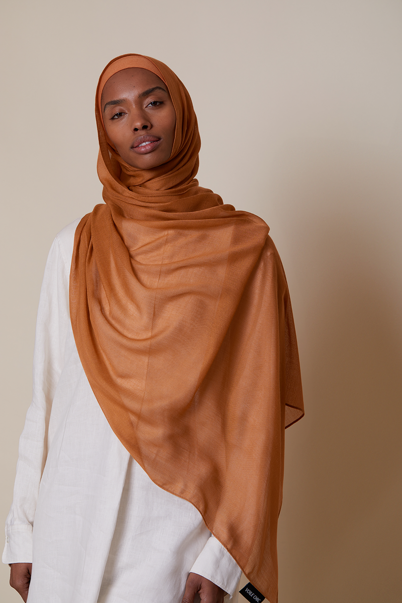 Breathable Modal Hijab - Cinnamon