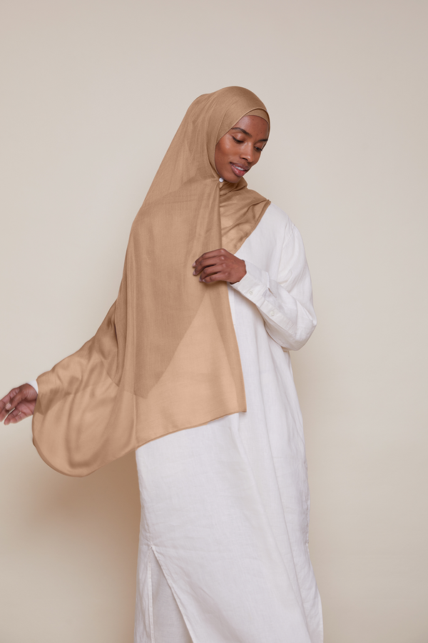 Breathable Modal Hijab - Desert Sand