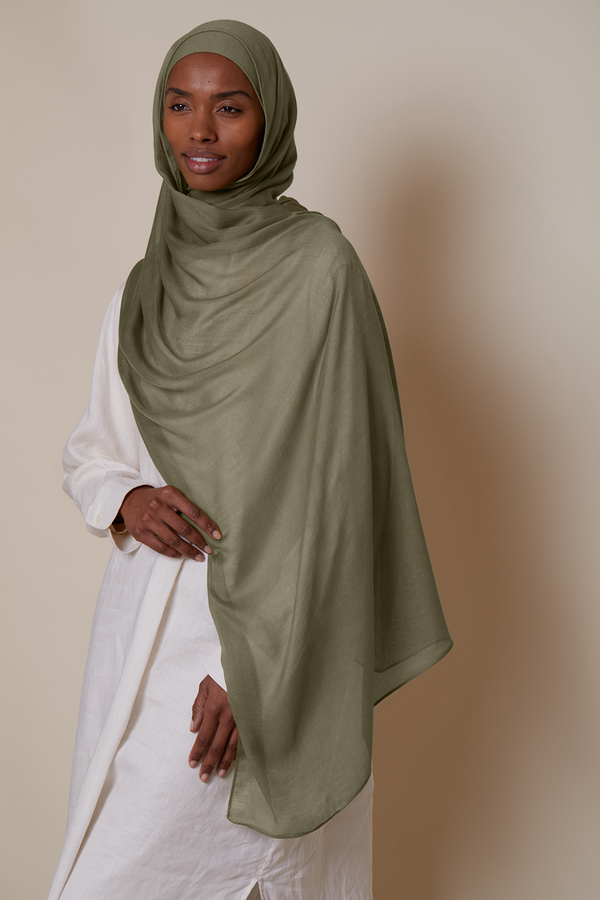 Breathable Modal Hijab - Khaki
