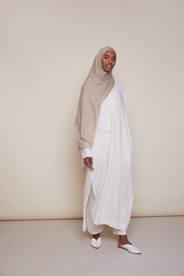 Breathable Modal Hijab - Light Mink