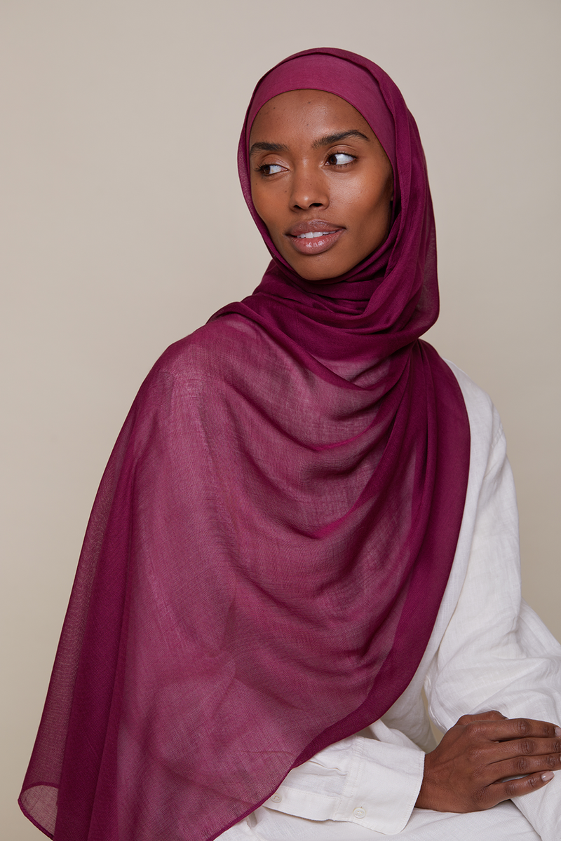 Breathable Modal Hijab - Maroon