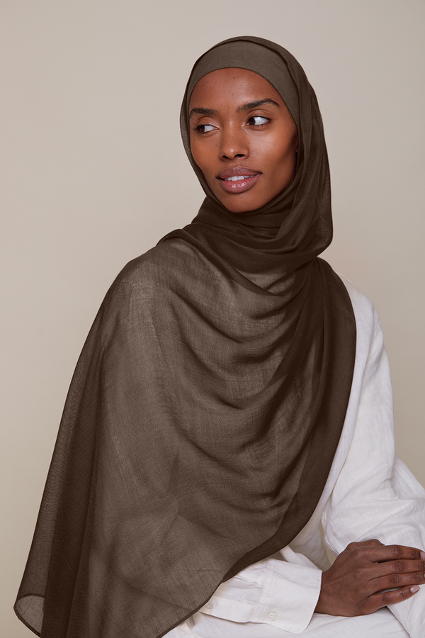 Breathable Modal Hijab - Mocha