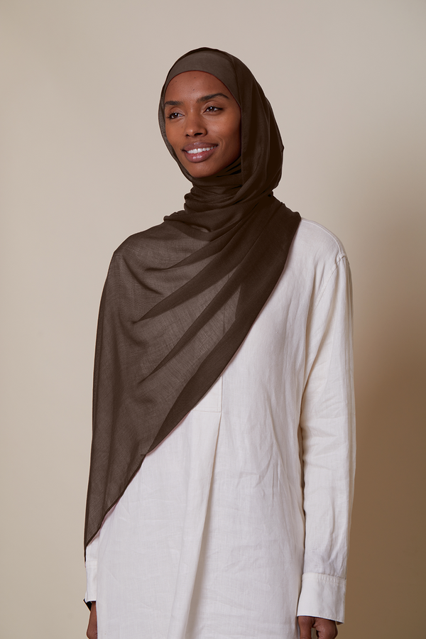 Breathable Modal Hijab - Mocha