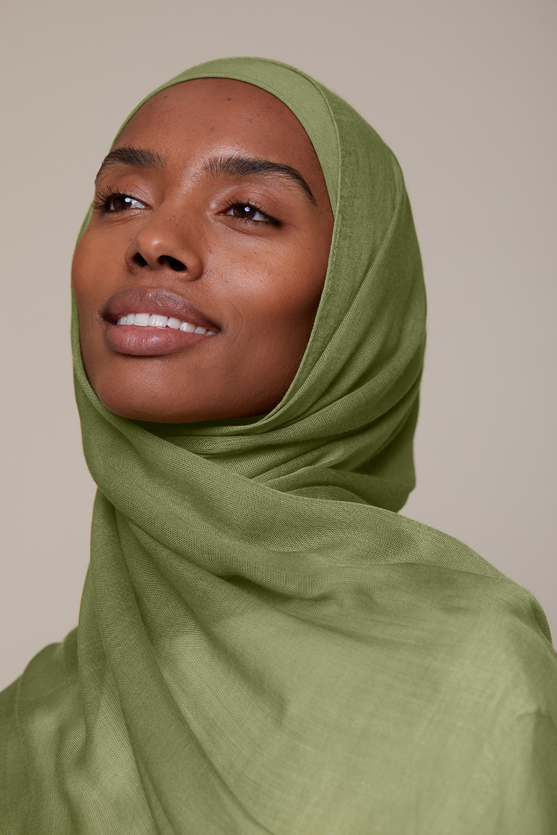 Breathable Modal Hijab - Moss