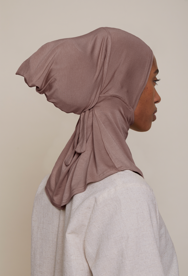 Satin-Lined Full Coverage Underscarf (Bamboo) Dusty Rose