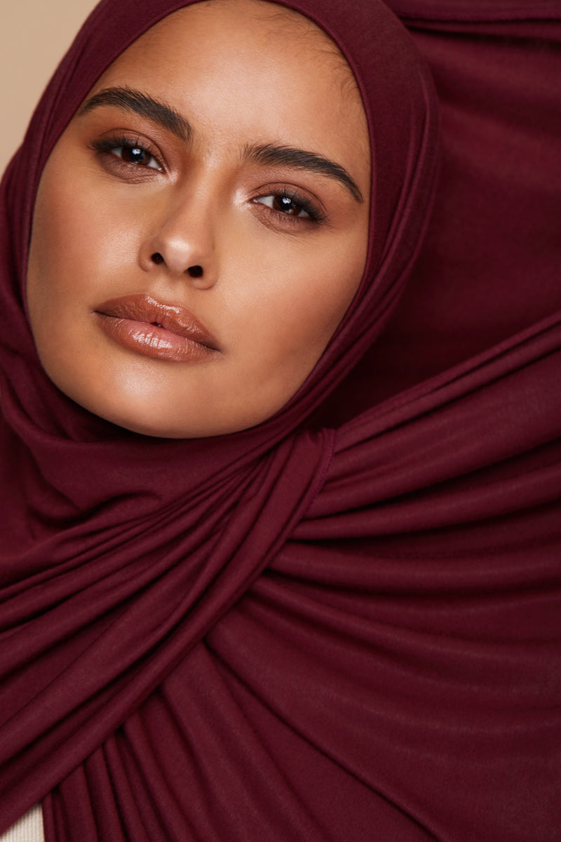 Burgundy Jersey Hijab | VOILE CHIC | Jersey Hijab