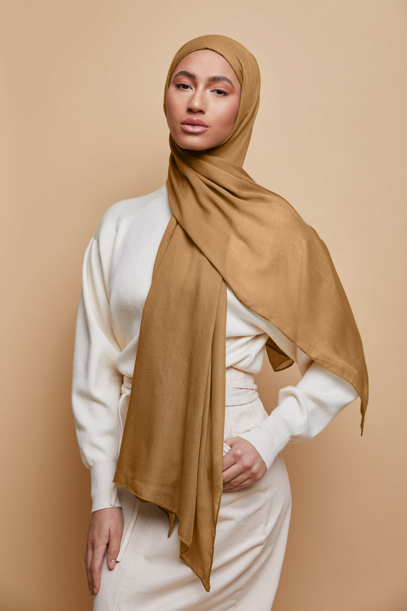 Breathable Modal Hijab - Tan