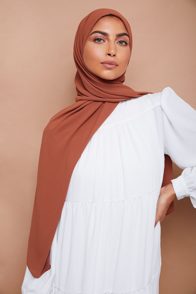 Chestnut Premium Chiffon Hijab | VOILE CHIC | Chiffon Hijab