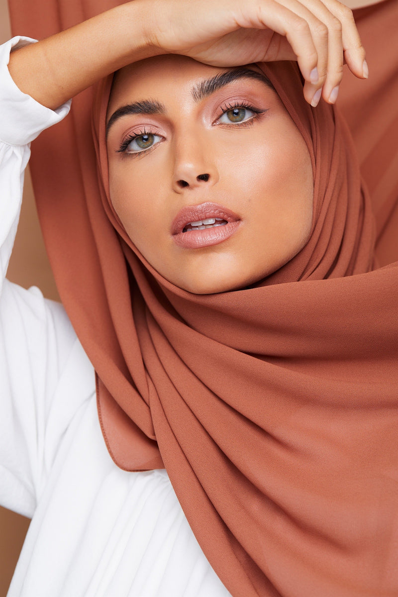 Chestnut Premium Chiffon Hijab | VOILE CHIC | Chiffon Hijab