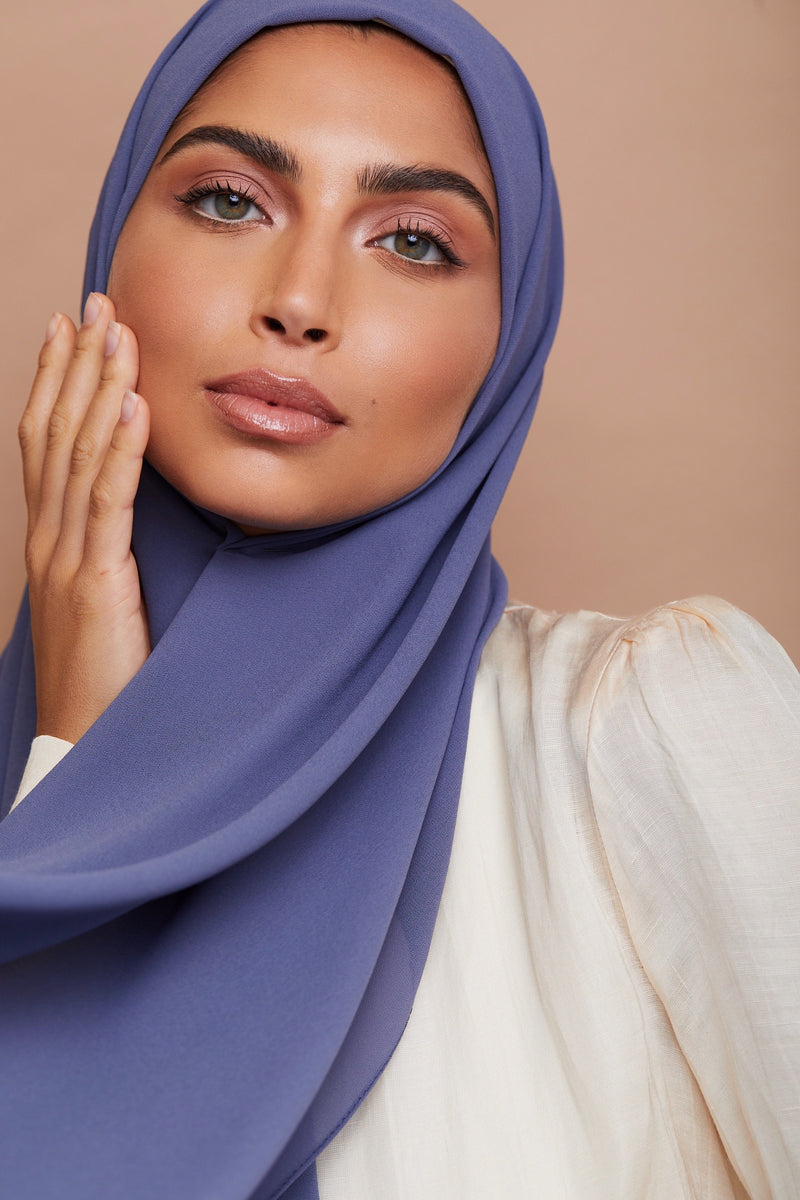 Denim Premium Chiffon Hijab | VOILE CHIC | Chiffon Hijab