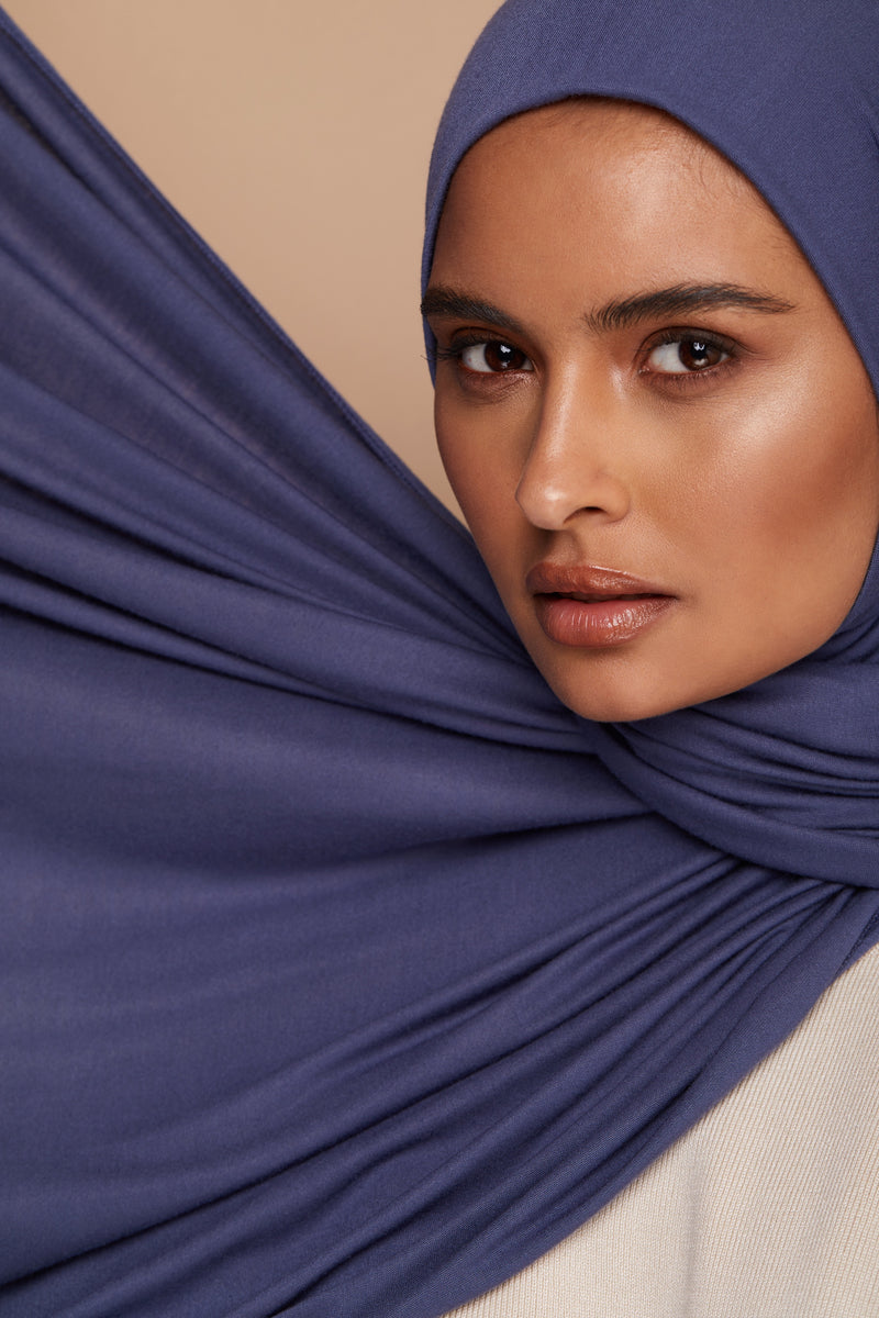 Denim Blue Premium Jersey Hijab | VOILE CHIC | Jersey Hijab