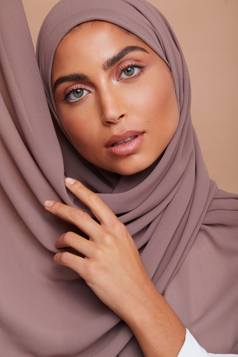 Earth Grey Premium Chiffon Hijab | VOILE CHIC | Chiffon Hijab