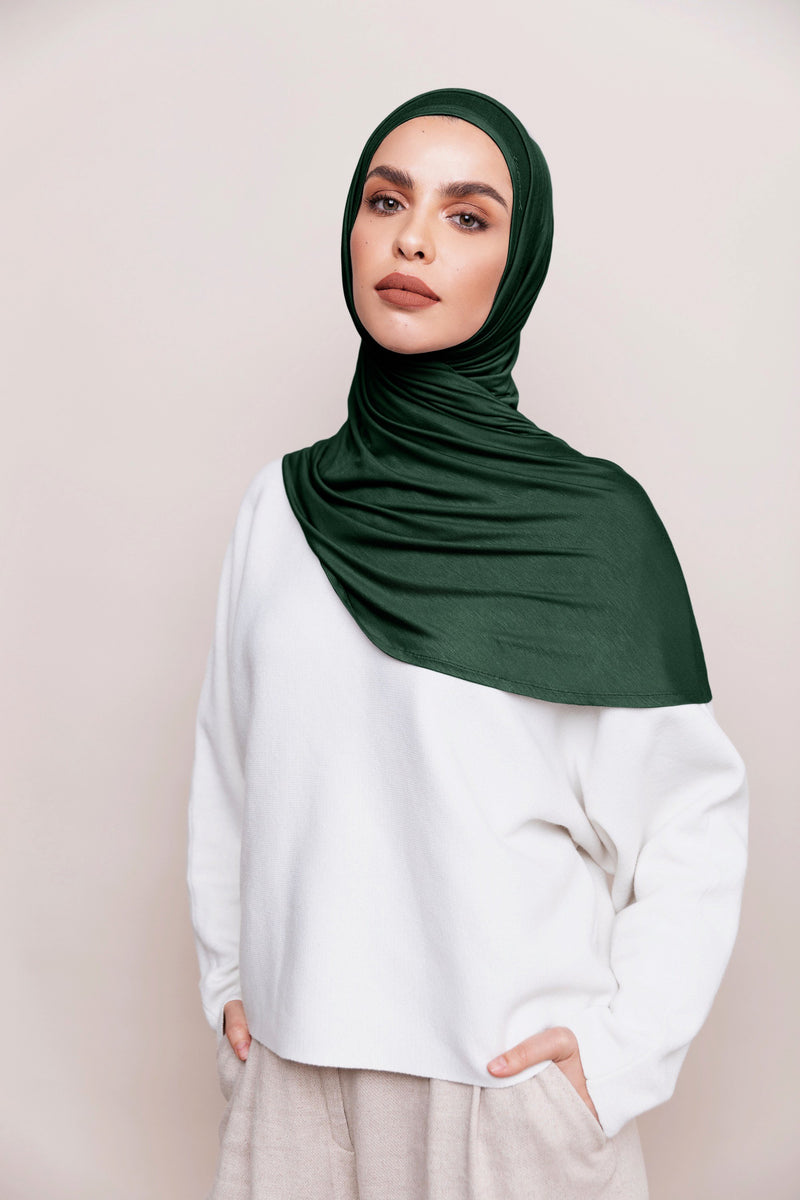 Pine Green Luxury Chiffon  Hijab | VOILE CHIC | Chiffon Hijab