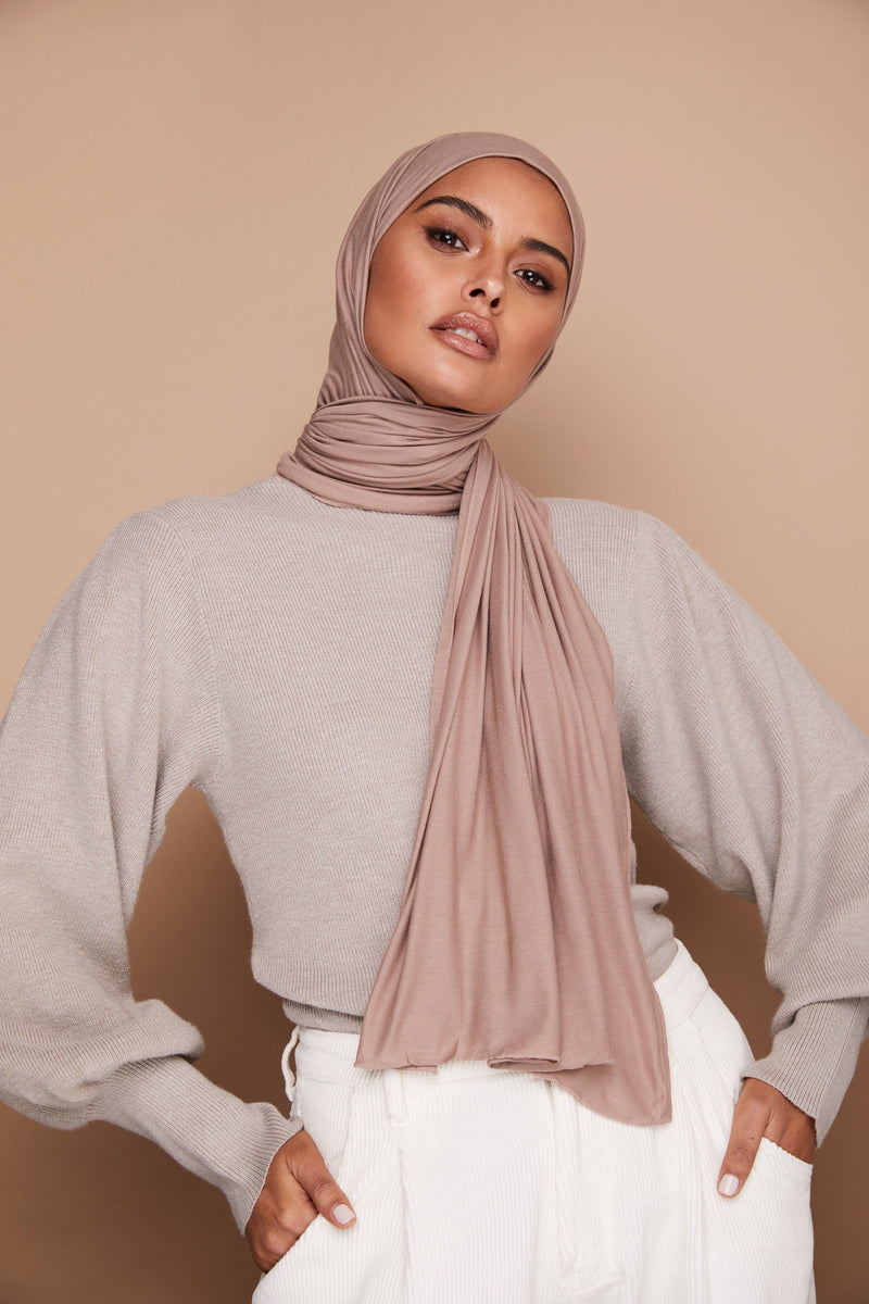 Light Mink Premium Jersey Hijab | VOILE CHIC | Jersey Hijab