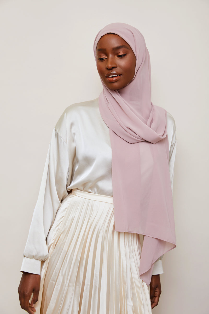 Bridal Rose Chiffon Hijab | VOILE CHIC | Chiffon Hijab