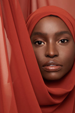 Rust Luxury Chiffon Hijab | VOILE CHIC | Chiffon Hijab
