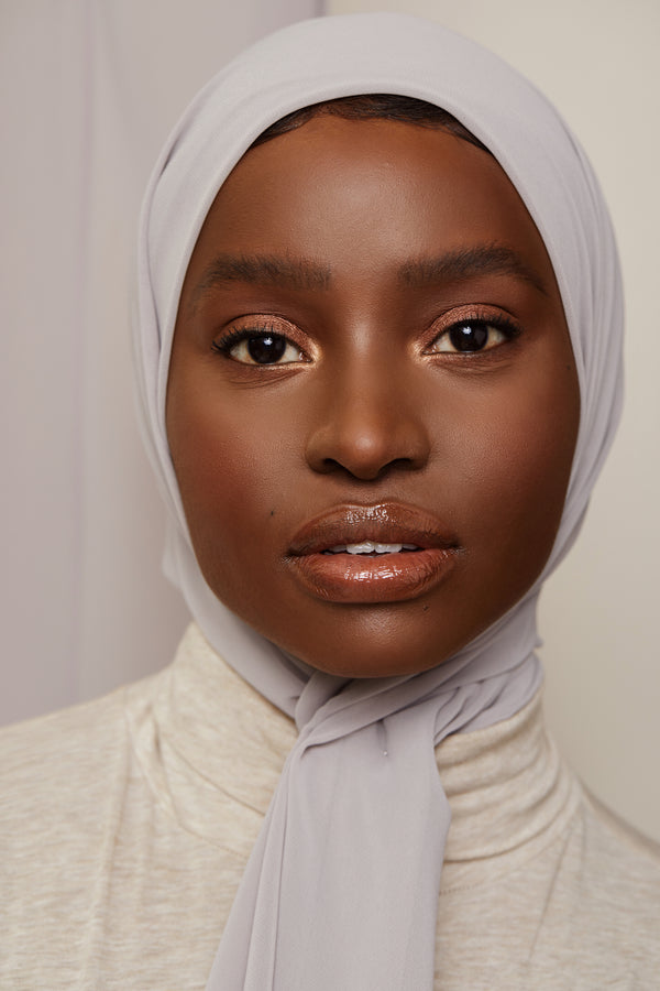 VOILE CHIC | Grey Chiffon Hijab | Luxury Chiffon