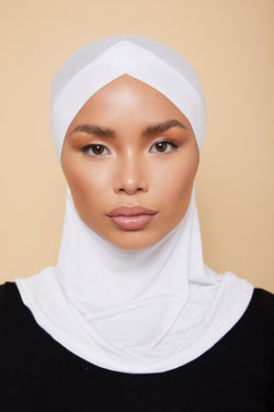 Underscarf - White Criss Cross Full Coverage
