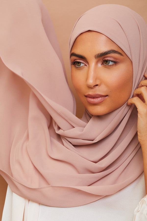 Pink Taupe Premium Chiffon Hijab | VOILE CHIC | Chiffon Hijab