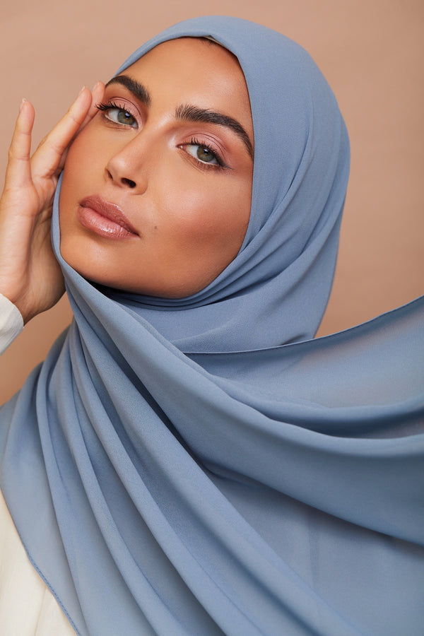 Rain Gray Premium Chiffon Hijab | VOILE CHIC | Chiffon Hijab