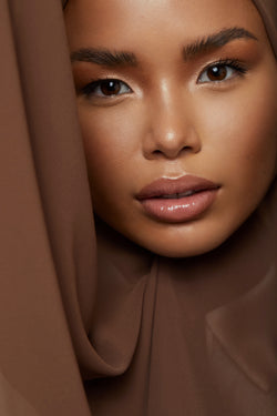 Small Luxury Chiffon Hijab - Stone