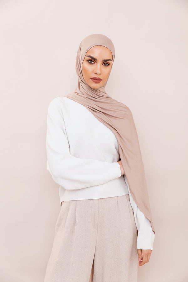 Vanilla Khaki Instant Hijab | VOILE CHIC | Slip On Hijab